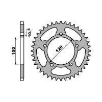 PBR ZĘBATKA TYLNA 4363 44 C45 APRILIA 750 SL SHIVER 07-16 (JTR702.44) (ŁAŃC. 525)