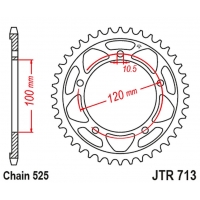 JT ZĘBATKA TYLNA 4447 42 APRILIA TUONO 1000/1100 12-17 (444742JT) (ŁAŃC.525)