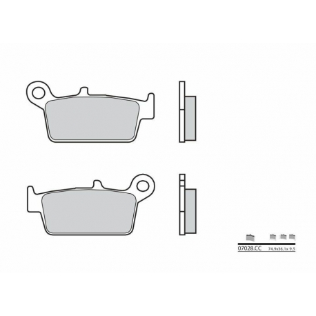 BREMBO Scooter Carbon Ceramic Brake pads - 07028