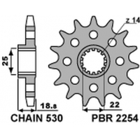 PBR ZĘBATKA PRZEDNIA 2254 14 18NC DUCATI 1200 MULTISTRADA 10-13 (ŁAŃC. 530)