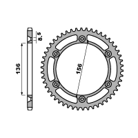 PBR ZĘBATKA TYLNA 4365 45 C45 SUZUKI DR 650 SE (+4) (JTR1791.45) (ŁAŃC. 525)