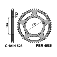 PBR ZĘBATKA TYLNA 4585 45 C45 BMW S1000RR 12-16, S1000XR 15-16 (JTR7.45)