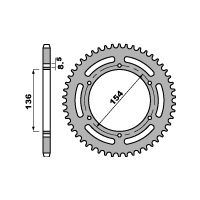 PBR ZĘBATKA TYLNA 4546 47 BMW G650 X-CHALLENGE / X-COUNTRY (07-08) (JTR9.47) (ŁAŃC. 520)