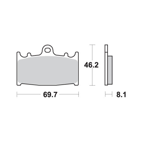 SBS KLOCKI HAMULCOWE KH158 STREET CERAMIC KOLOR CZARNY