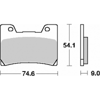 SBS KLOCKI HAMULCOWE KH160 STREET STANDART CERAMIC KOLOR CZARNY