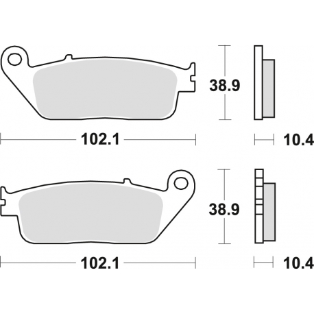 TRW LUCAS KLOCKI HAMULCOWE KH196 ORGANIC HONDA CBR 1000F, 90-92 ST 1100 90-95, YAMAHA MT-01 05-12, TYŁ