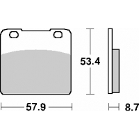 SBS KLOCKI HAMULCOWE KH103 STREET STANDART CERAMIC KOLOR CZARNY