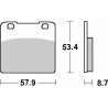 SBS KLOCKI HAMULCOWE KH103 STREET STANDART CERAMIC KOLOR CZARNY