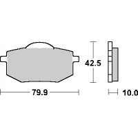 SBS PROMOCJA KLOCKI HAMULCOWE KH136 STREET STANDART CERAMIC KOLOR CZARNY