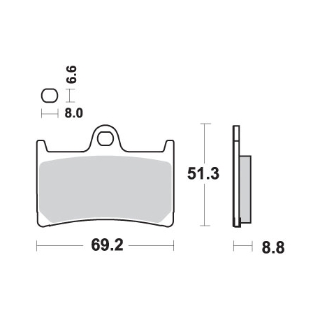 SBS KLOCKI HAMULCOWE KH252 / KH380 STREET CERAMIC KOLOR CZARNY