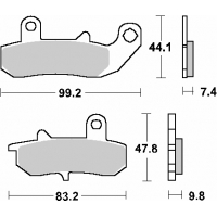 SBS PROMOCJA KLOCKI HAMULCOWE KH157 STREET STANDART CERAMIC KOLOR CZARNY PASUJE DO: SUZUKI DR 650/750/800