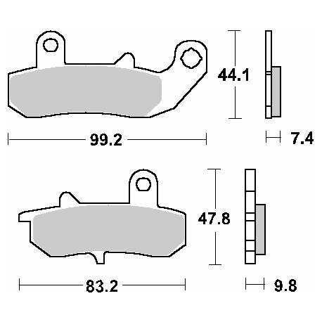 SBS PROMOCJA KLOCKI HAMULCOWE KH157 STREET CERAMIC KOLOR CZARNY PASUJE DO: SUZUKI DR 650/750/800