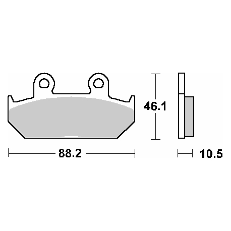 SBS KLOCKI HAMULCOWE KH124/2 STREET CERAMIC KOLOR CZARNY