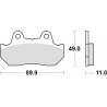 TRW ZF KLOCKI HAMULCOWE KH69/3 ORGANIC HONDA CBR 600 / XL 600 V 87-90, CX 650 / TURBO 83-85, CB 750 / CB 900 BOLDOR 81-83, VT 11