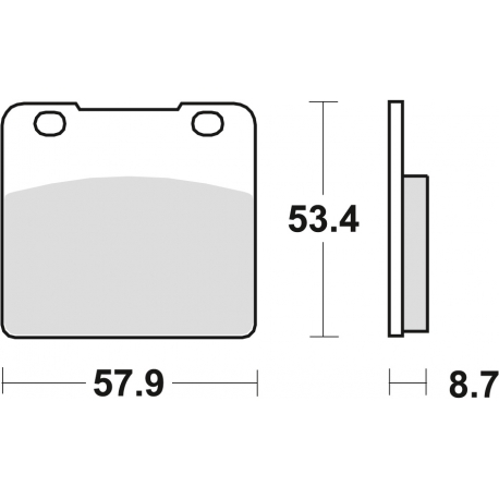 TRW LUCAS KLOCKI HAMULCOWE KH103 ORGANIC SUZUKI VS 1400 87-03, GSXF 1100 88-92, VS 800 92-03, VS 600 94-97, YAMAHA SRX 250 85-87