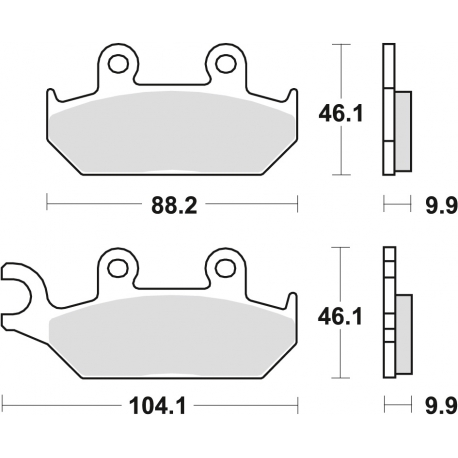 TRW LUCAS KLOCKI HAMULCOWE KH172 ORGANIC YAMAHA XT 600 90-03, XTZ 660 91-99, PRZÓD (PROMOCJA)