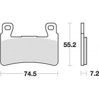 TRW LUCAS KLOCKI HAMULCOWE KH265 KH296 ORGANIC HONDA CB 1300 F 03-04, HYOSUNG GT 650 09-17, PRZÓD (PROMOCJA)