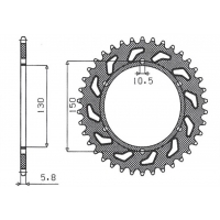 SUNSTAR ZĘBATKA TYLNA 236 48 HONDA NX 650 '88-'90, FMX 650 '05-'08, XR 600 88-90, YAMAHA XJ6 600 '09-'13 (JTR245/3.48)* (ŁAŃC. 5