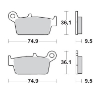 MOTO-MASTER KLOCKI HAMULCOWE KH131 SINTER METAL RACING: 12 (SINTERPRO SERIES RACING GP) HONDA: CR 80-125-250-500, XR 250-400-600