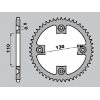 JR ZĘBATKA TYLNA ALUMINIOWA (ANODOWANA) 4306 56 HONDA CR 80 / 85 '85-'07 KOLOR CZERWONY (ŁAŃC. 420)