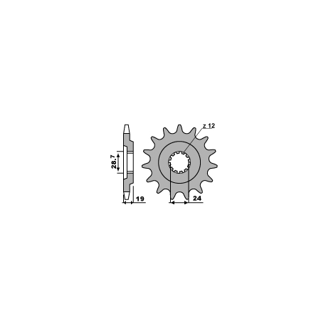 PBR ZĘBATKA PRZEDNIA 529 17 18NC KAWASAKI ZX 10 88-90 (ŁAŃC. 532)