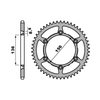 PBR ZĘBATKA TYLNA 820 43 C45 DR 350 S (90-93) (ŁAŃC. 520)