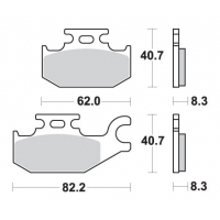 SBS PROMOCJA KLOCKI HAMULCOWE KH413 OFF-ROAD SINTER KOLOR ZŁOTY