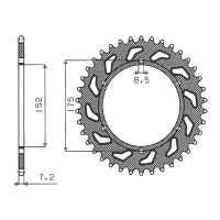 SUNSTAR ZĘBATKA TYLNA 844 57 YAMAHA DT 125R/RE 99-06 (JTR839.57) (ŁAŃC. 428) (84457JT)