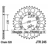 JT ZĘBATKA TYLNA 270 44 HONDA XL 250 R '82-'83 (MD03) (27044JT) (ŁAŃC. 520)