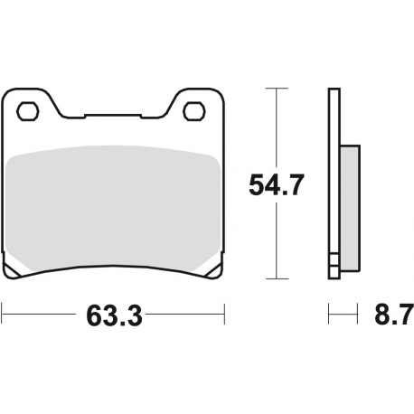 TRW LUCAS KLOCKI HAMULCOWE KH88 ORGANIC YAMAHA TZR 125 88-00, FZR 600 89-95, YZF 600 96-02, FZ 750 85-94, XV 750 89-92, YZF 750 