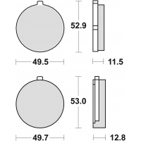 TRW LUCAS KLOCKI HAMULCOWE ORGANIC kH38 SUZUKI GS 500 78-79, GS 550 77-81, GS 1000 78-80, PRZÓD (PROMOCJA)