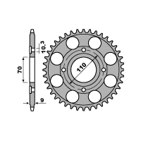 PBR ZĘBATKA TYLNA 247 35 C45 HONDA CB 250 RSE 84-86 (ŁAŃC. 520) (JTR247.35)