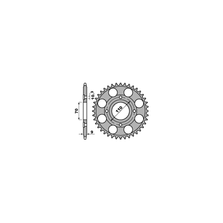 PBR ZĘBATKA TYLNA 247 35 C45 HONDA CB 250 RSE 84-86 (ŁAŃC. 520) (JTR247.35)