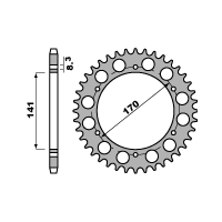 PBR ZĘBATKA TYLNA 4554 41 C45 BMW F 650 GS 08 ( ZASTĄPIONA PRZEZ 4550 41) (ŁAŃC. 525)