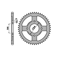 PBR ZĘBATKA TYLNA 282 37 C45 HONDA CB550F (75-80) (ŁAŃC. 530) (JTR282.37)