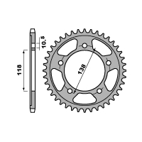 PBR ZĘBATKA TYLNA 4343 42 C45 HONDA CBR 400RR 88-96 (ŁAŃC. 525)