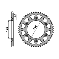 PBR ZĘBATKA TYLNA 808 41 C45 SUZUKI DR 350, DRZ 400SM (JTR808.41) (ŁAŃC. 520)