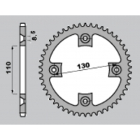 GROSSKOPF PROMOCJA ZĘBATKA TYLNA ALUMINIOWA KOLOR CZARNY 4306 55 HONDA CR 80/85 '96-'07, CRF 150 '07-'22 (-1) (ŁAŃC.420)