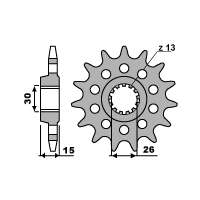 PBR ZĘBATKA PRZEDNIA 2198 17 18NC BMW S 1000 RR 09-14 (JTF404.17) (ŁAŃC. 525)