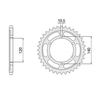 CHT ZĘBATKA TYLNA 498 38 (499-38) (JTR499.38) SUZUKI GSXR 750/1300 TL 1000R/S ,KAWASAKI VN 800 VULCAN, ZZR 600