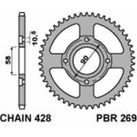 PBR ZĘBATKA TYLNA 269 44 C45 HONDA DAELIM VC 125S 96-99 (ŁAŃC. 428) (JTR269.44)