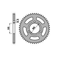 PBR ZĘBATKA TYLNA 4575 47 F RIEJU 50 03-10 (JTR1077.47) (ŁAŃC. 420)