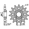 PBR ZĘBATKA PRZEDNIA 522 15 18NC KAWASAKI Z 1000J/ LTD/R/M 81-84 (ŁAŃC. 630)