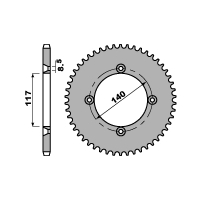 PBR ZĘBATKA TYLNA 831 46 C45 YAMAHA YZ 80 86-92 (JTR831.46) (ŁAŃC. 428)