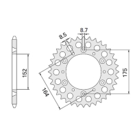 CHT ZĘBATKA TYLNA 856 47 (2045-47) YAMAHA TT 600E 96-00, TTR 600 (JTR853.47) (ŁAŃC. 520) (JTR853.47)