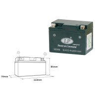 LANDPORT AKUMULATOR SLA12-4S (MS SLA 12-4S) (YTX4L-BS) 12V 5AH (113X69X85MM) BEZOBSŁUGOWY - ZALANY (10)