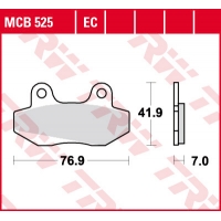 TRW LUCAS KLOCKI HAMULCOWE KH86 ORGANIC HONDA NSR 50 89-96, NSR 80 87-92, FS 125 SONIC 03-, PRZÓD (PROMOCJA)