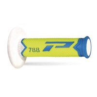 PROGRIP MANETKI PG788 OFF ROAD (22+25MM, DŁ.115MM) KOLOR JASNY NIEBIESKI/ŻÓŁTY FLUO/BIAŁY (TRÓJSKŁADNIKOWE) (788-278)