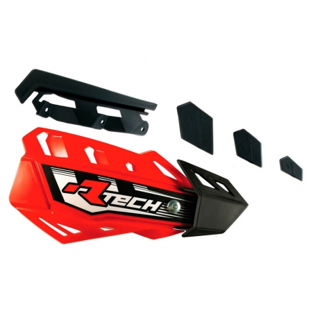 RACETECH (RTECH) PLASTIKI ZAMIENNE DO OSŁON RĄK (HANDBARÓW) FLX / ALU / ATV KOLOR CZERWONY