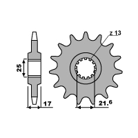 PBR ZĘBATKA PRZEDNIA 2048 17 18NC HONDA VT 250F`89-90 (ŁAŃC. 428)